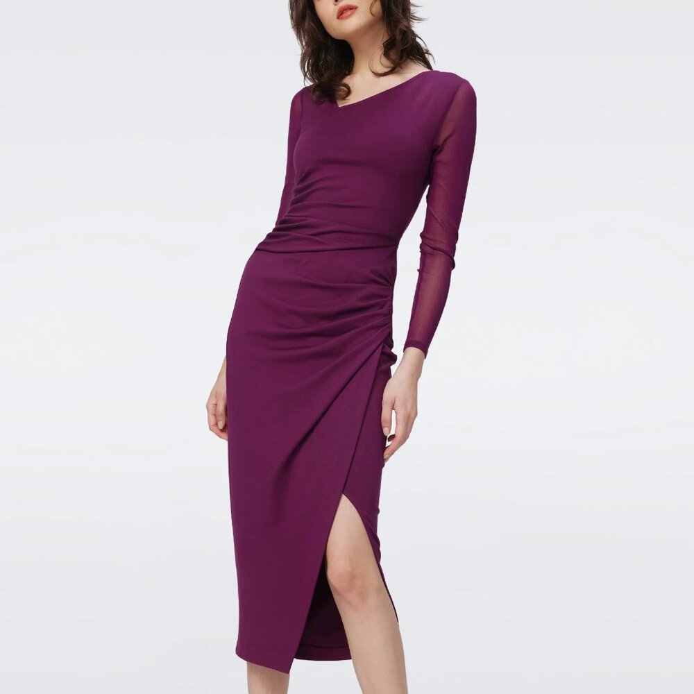DVF - Dorinda Dress in Velvet Plum